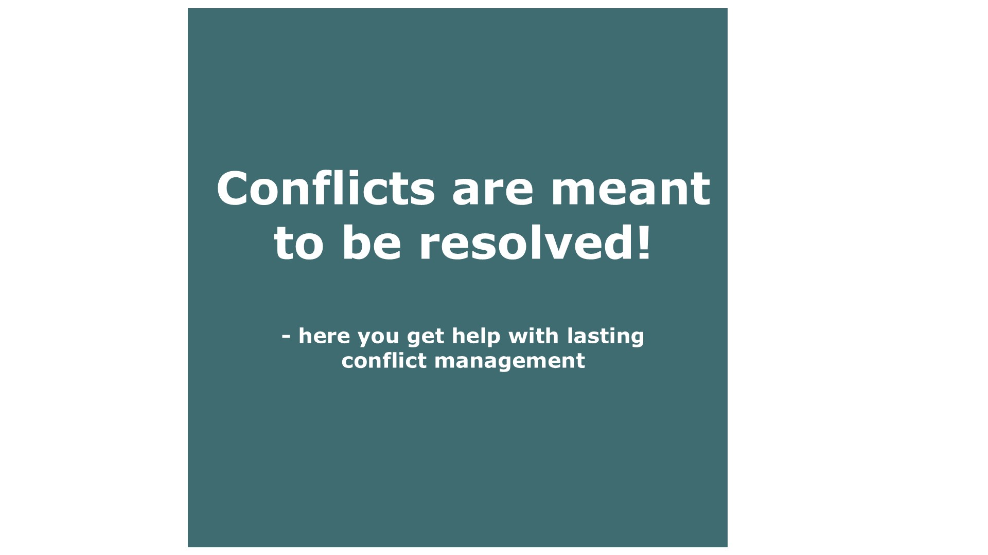 Conflict management